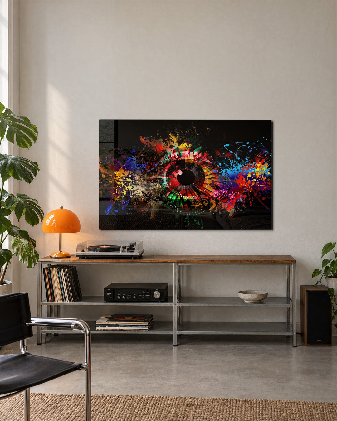 Paint Splash Eye glass wall art, lifestyle view
