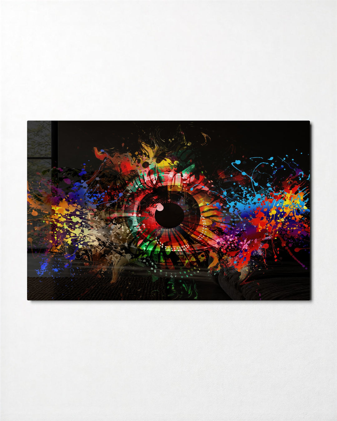 Paint Splash Eye glass wall art, front view