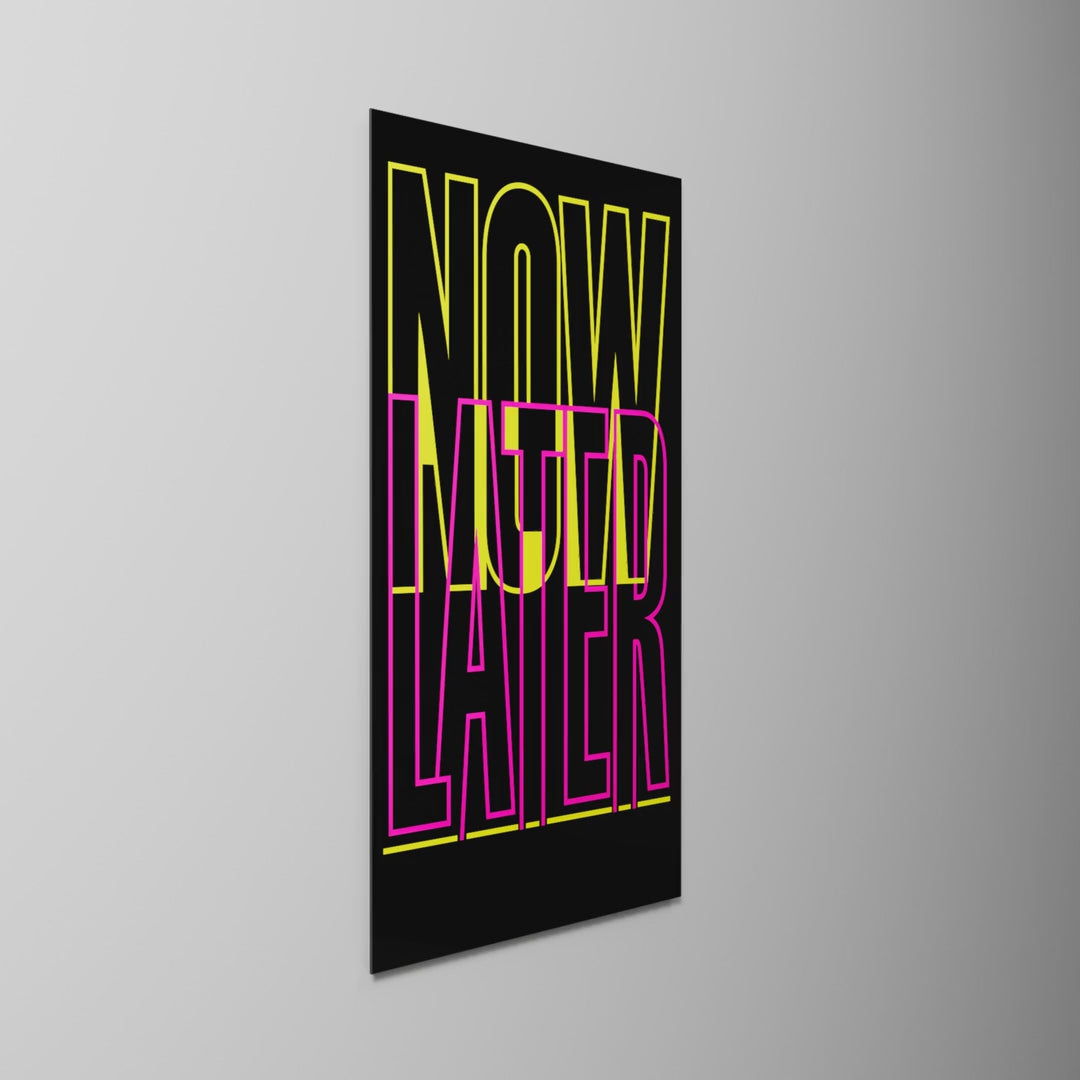Tall Words Fighting for Room, glass wall art on a wall, light moving across the glass