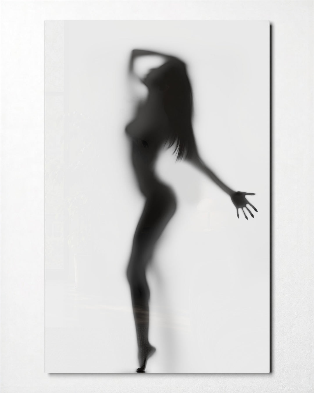 Dancer Behind the Screen glass wall art, front view