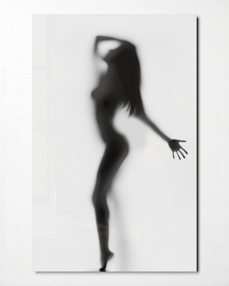 Dancer Behind the Screen glass wall art, front view