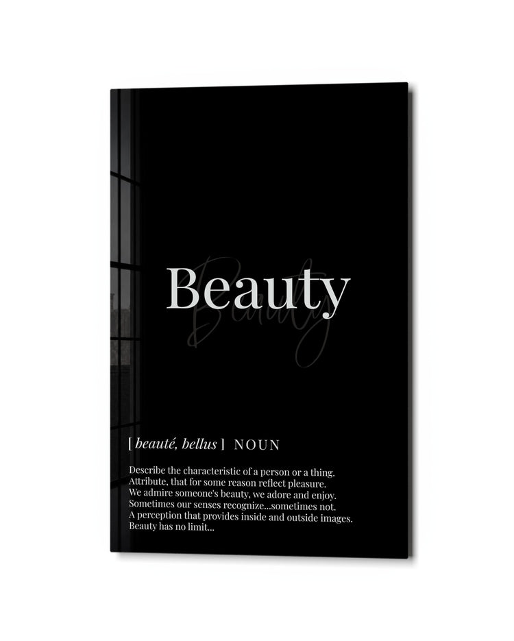 Beauty, Defined glass wall art, studio view