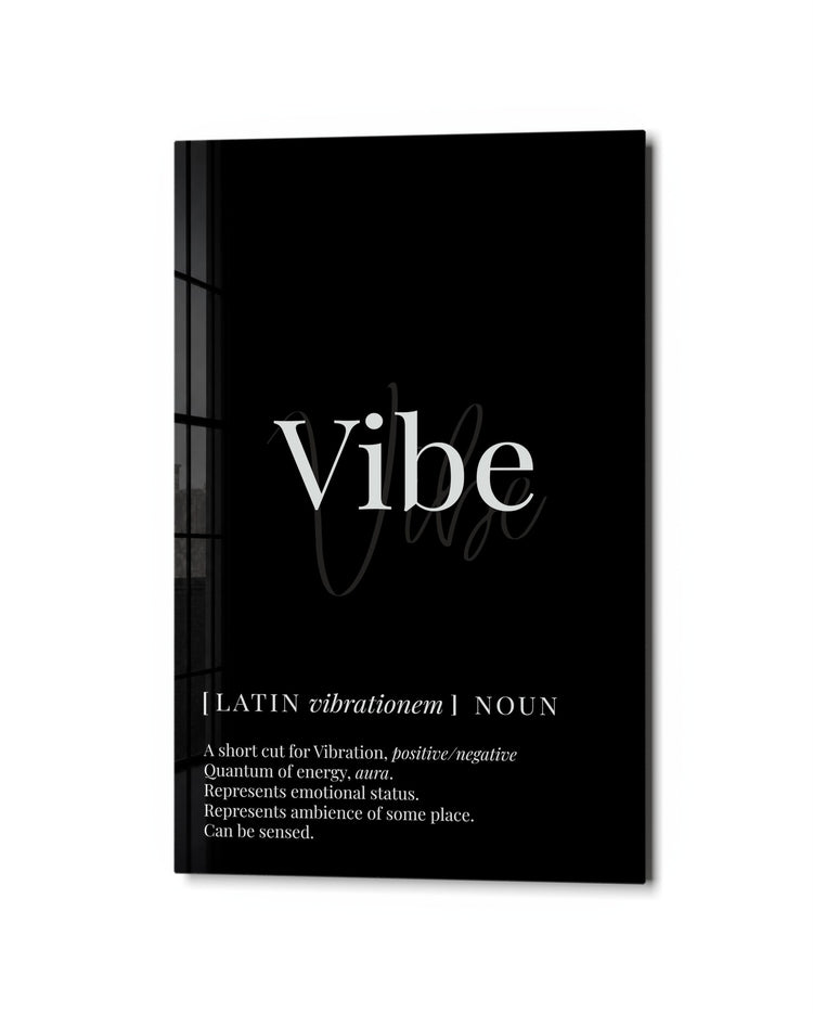 Vibe, Defined glass wall art, studio view