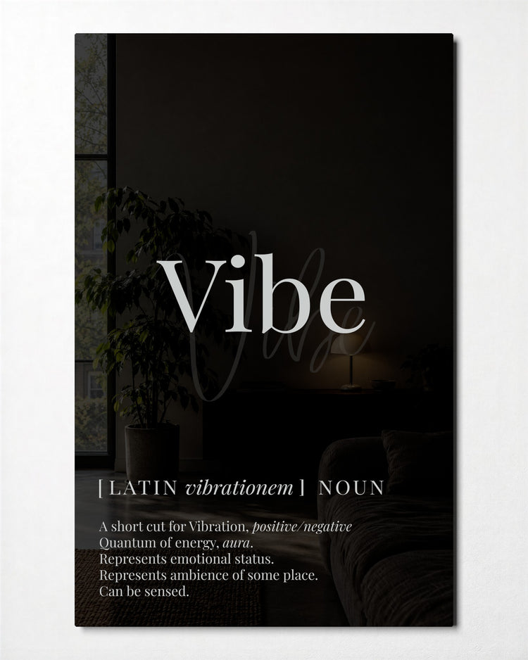 Vibe, Defined glass wall art, front view